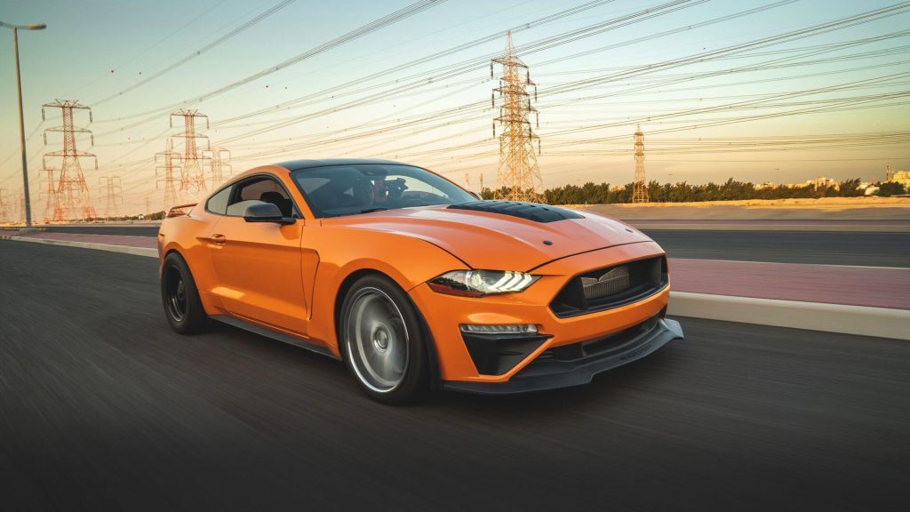 remap fife 5 orange ford mustang sports car